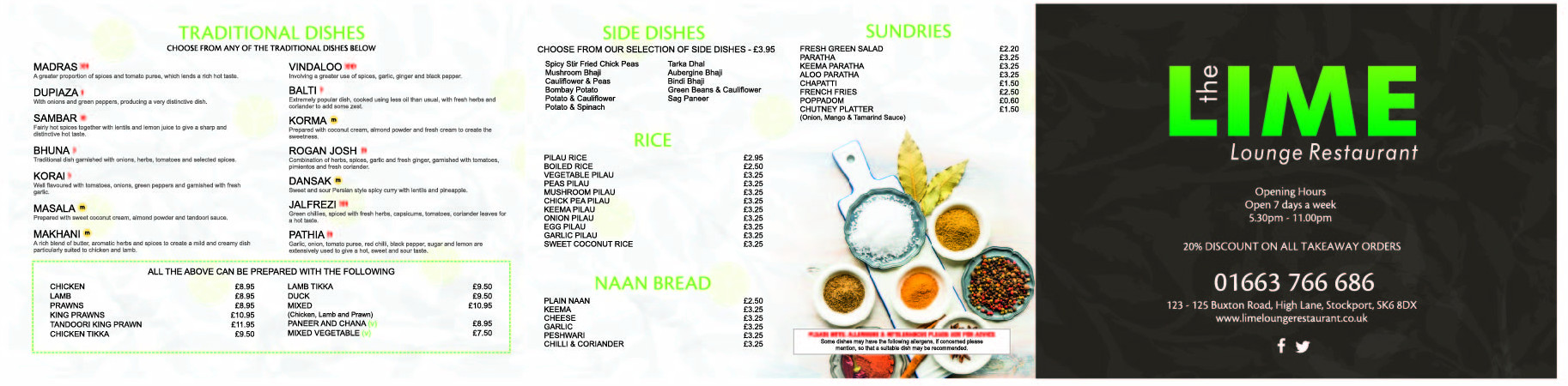 Our Menu Lime Lounge