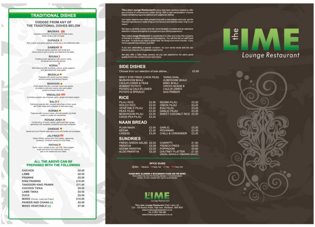 Our Menu – Lime Lounge